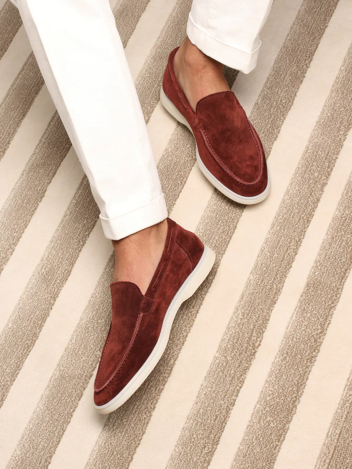 Suede Summer Loafer Bordeaux