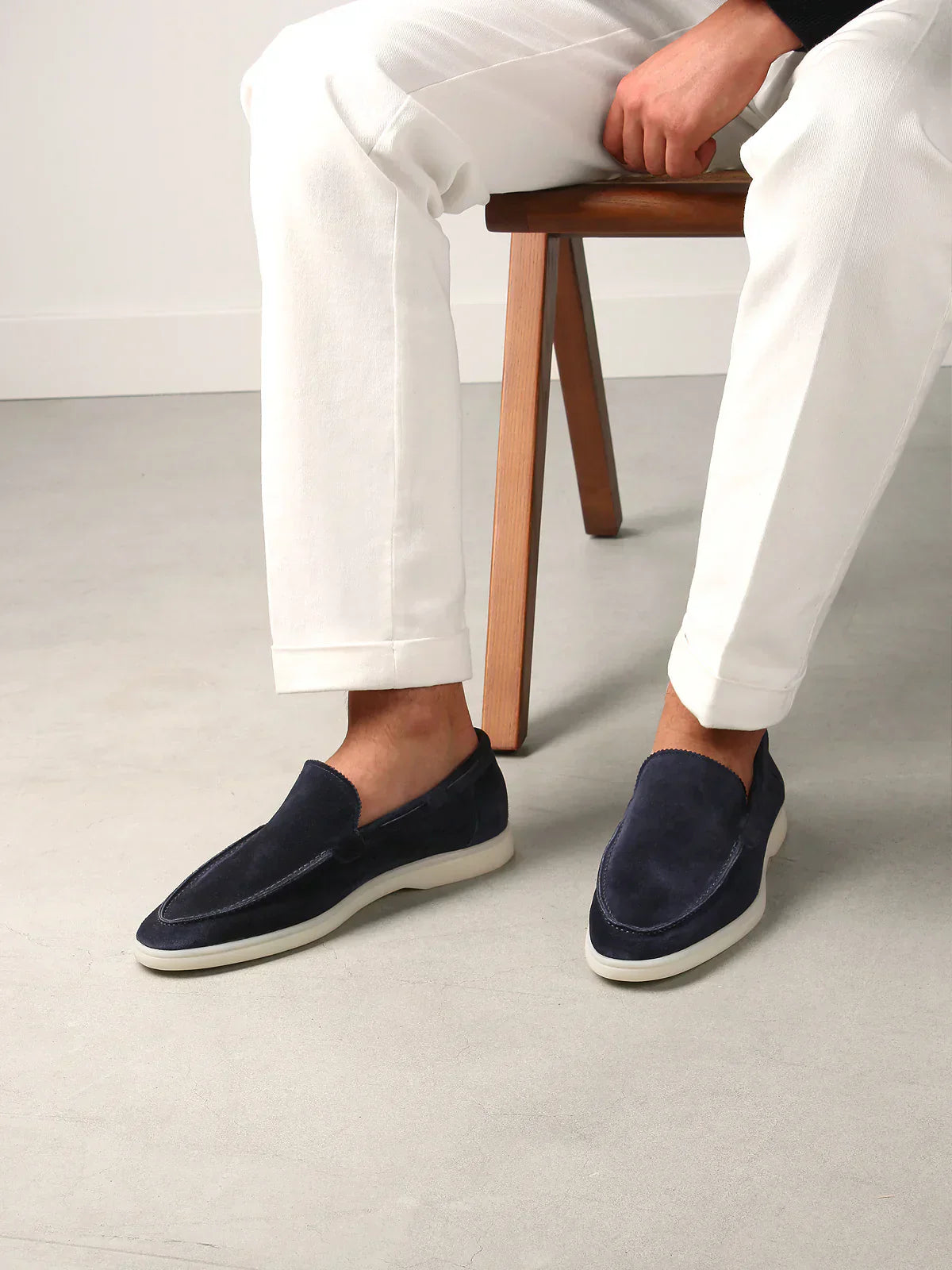 Suede Summer Loafer Navy Blue