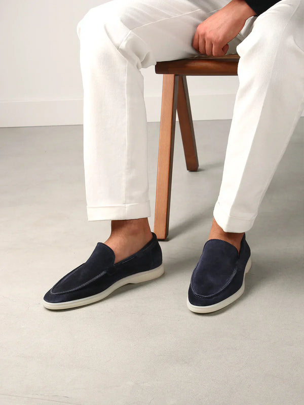 Classic Suède Loafer Navy Blue