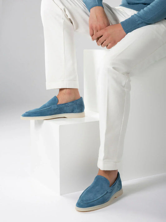 Suede Summer Loafer Ocean Blue