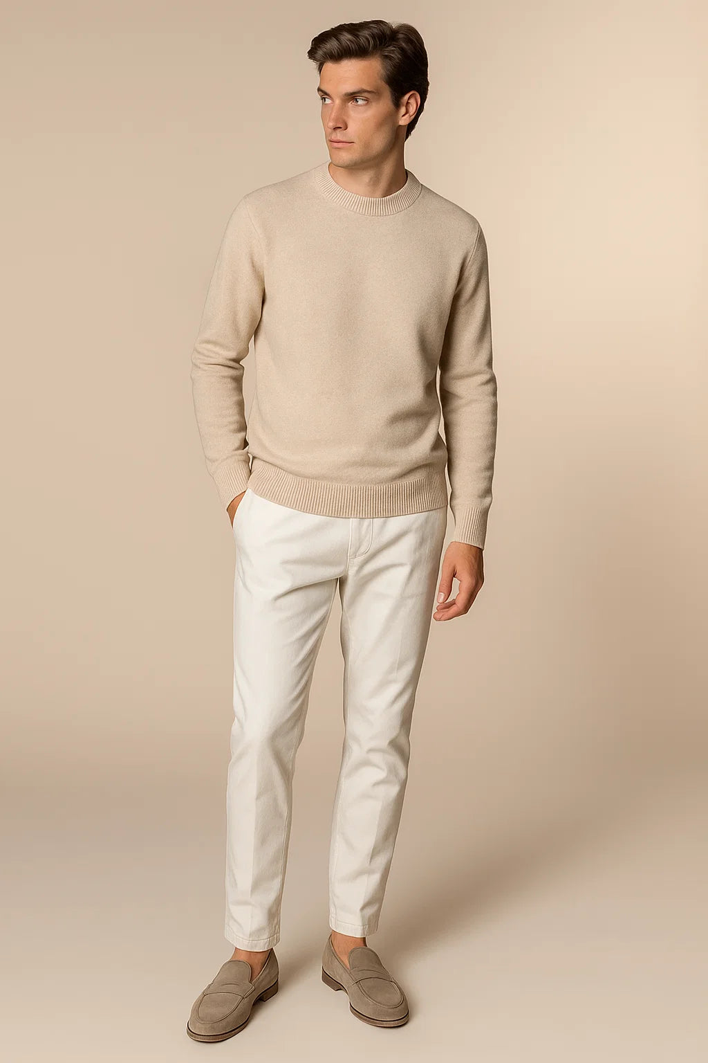 Laurenti cashmere crewneck Beige
