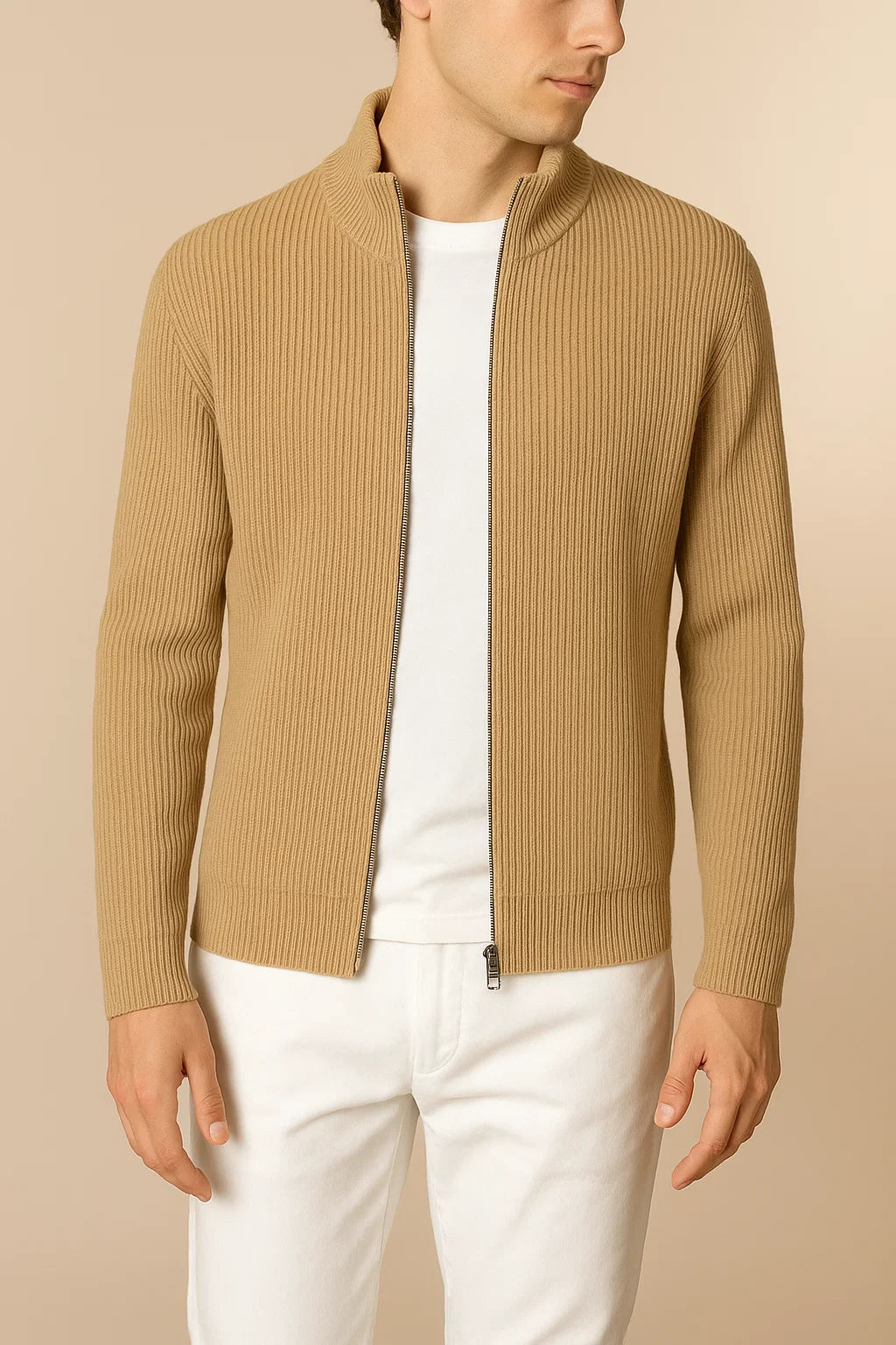 Lusciano Cashmere Cardigan Khaki