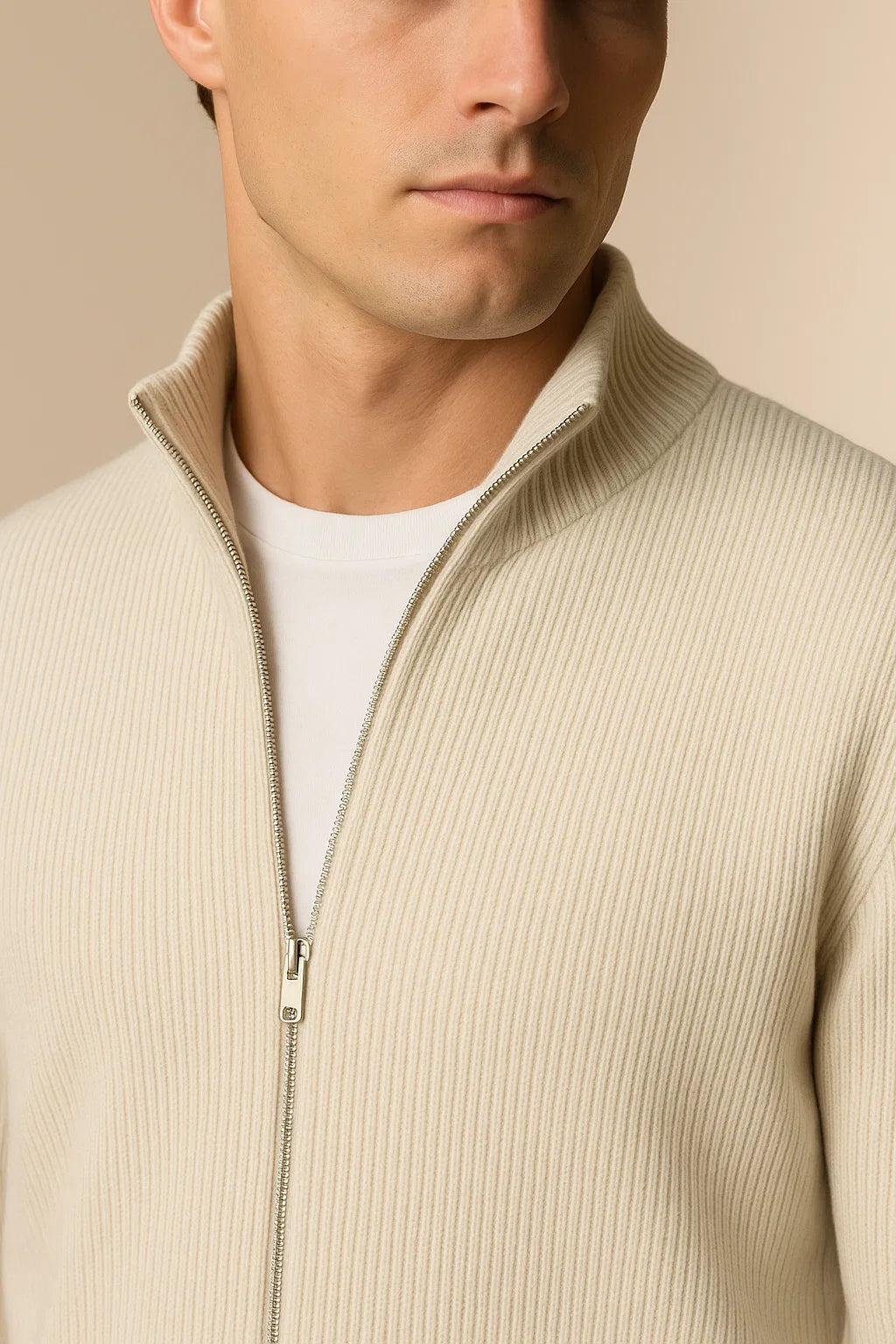 Lusciano Cashmere Cardigan Beige